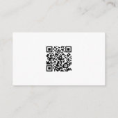 Eenvoudige moderne QR-code huwelijksdetails mini Informatiekaartje (Achterkant)