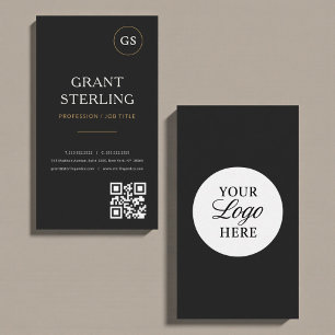 Eenvoudige moderne QR-code logo professioneel Visitekaartje