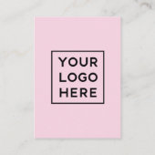 Eenvoudige Moderne QR-code met Logo Terug | Blush  Visitekaartje (Achterkant)