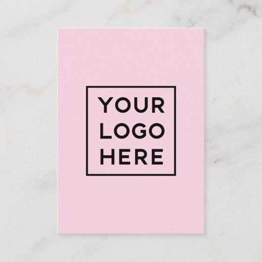 Eenvoudige Moderne QR-code met Logo Terug | Blush  Visitekaartje (Achterkant)