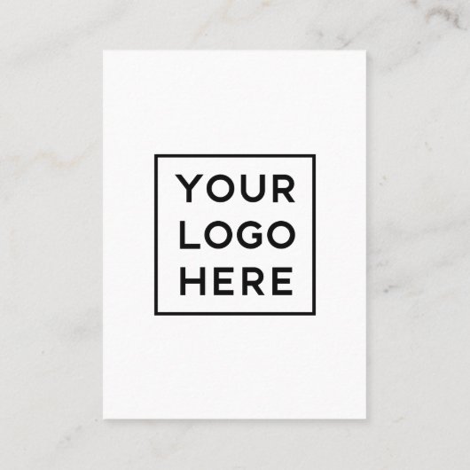 Eenvoudige Moderne QR-code met Logo Terug | Visitekaartje (Achterkant)