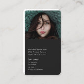 Eenvoudige, moderne QR-code op persoonlijke foto Visitekaartje (Achterkant)