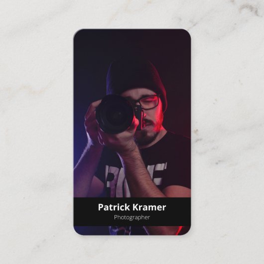 Eenvoudige moderne QR Code Professional Portfolio Visitekaartje (Voorkant)