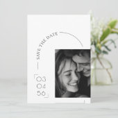 Eenvoudige moderne QR-code trouwbudget save the da Date (Staand voorkant)