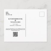 Eenvoudige Moderne QR-code van het Monogram B/W, b Aankondigingskaart (Achterkant)