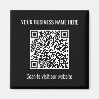 Eenvoudige moderne QR-code vierkante zwarte magnee