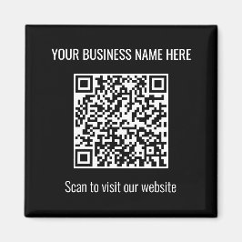 Eenvoudige moderne QR-code vierkante zwarte magnee Magneet