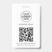 Eenvoudige moderne QR-code zakelijk logo aangepast Badge (Achterkant)