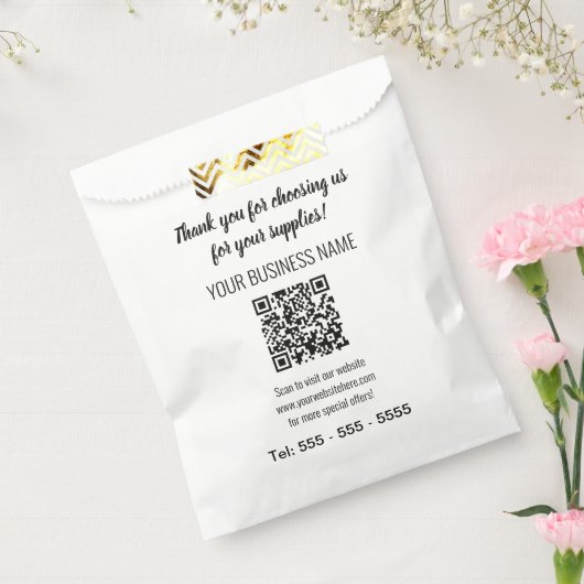 Eenvoudige moderne QR-codebeugels Bedankzakje (Gezegeld)