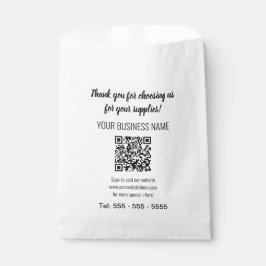 Eenvoudige moderne QR-codebeugels Bedankzakje