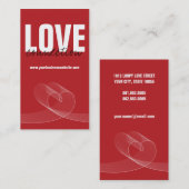 Eenvoudige moderne Red Loopy Love Heart-kaart Visitekaartje (Voorkant / Achterkant)