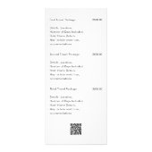 Eenvoudige moderne reisbureau prijslijst reclamekaart (Achterkant)