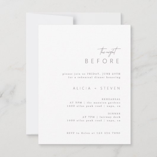 Eenvoudige, moderne repetitieve uitnodiging (Voorkant)