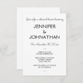 Eenvoudige, moderne repetitieve uitnodigingen voor (Voorkant / Achterkant)