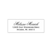 Eenvoudige moderne retour adres rubberen stempel (Design)