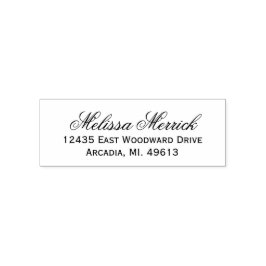 Eenvoudige moderne retour adres rubberen stempel