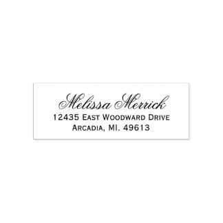 Eenvoudige moderne retour adres rubberen stempel