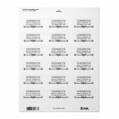 Eenvoudige moderne retouradreslabels etiket (Full Sheet)