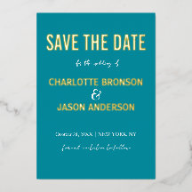 Eenvoudige, moderne Retro Blauwgroen Opslaan van d