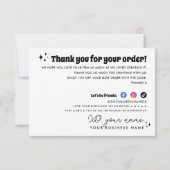 Eenvoudige moderne retro die mijn kleine zaken ste bedankkaart (Achterkant)