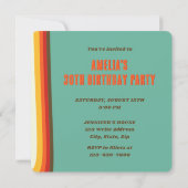 Eenvoudige Moderne Retro Groovy 30e verjaardag Kaart (Achterkant)