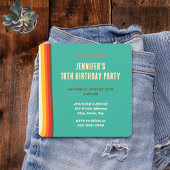 Eenvoudige Moderne Retro Groovy Achttien 18e Verja Kaart