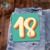 Eenvoudige Moderne Retro Groovy Achttien 18e Verja Kaart