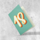 Eenvoudige Moderne Retro Groovy Achttien 18e Verja Kaart