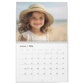 Eenvoudige moderne retro streep volledige foto elk kalender (Jan 2026)