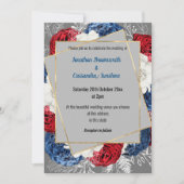 EENVOUDIGE MODERNE RODE BLAUWE VLOEISTOFFEN KAART (Voorkant)