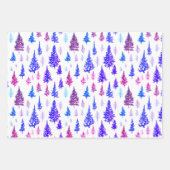 Eenvoudige moderne rode en groene boom winter Wate Inpakpapier Vel (Voorkant 2)