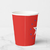 Eenvoudige moderne rode papieren beker met ring va (Rechts)
