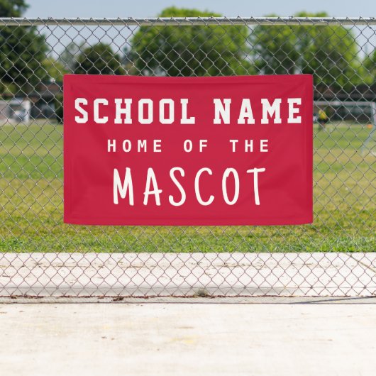 Eenvoudige Moderne Rode School Naam Huis van de Ma Spandoek (Insitu)