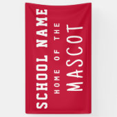 Eenvoudige Moderne Rode School Naam Huis van de Ma Spandoek (Verticaal)