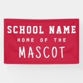 Eenvoudige Moderne Rode School Naam Huis van de Ma Spandoek (Horizontaal)