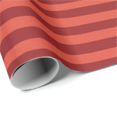 Eenvoudige, moderne Rode Stripe Kerstmis Cadeaupapier (Rol Hoek)