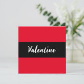 Eenvoudige Moderne Rode Valentijnsdag Valentijnkaa (Staand voorkant)