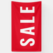 Eenvoudige, moderne Rode-verkoopwinkel Spandoek (Verticaal)