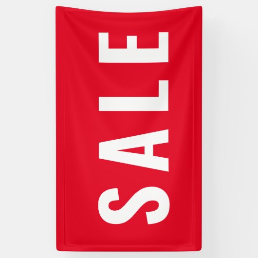 Eenvoudige, moderne Rode-verkoopwinkel Spandoek (Verticaal)
