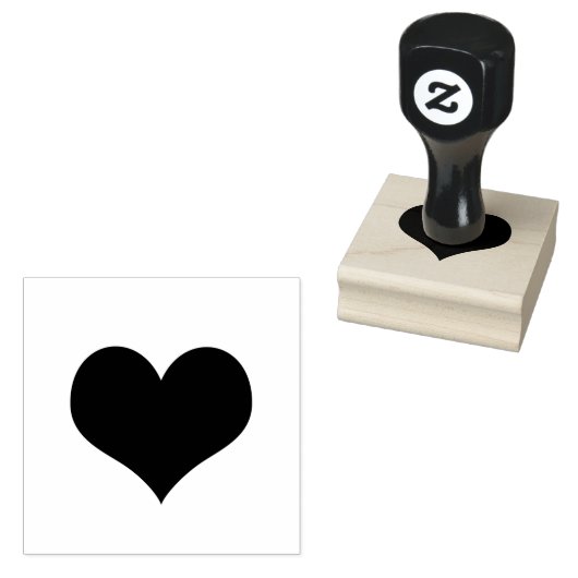 Eenvoudige moderne romantische hart liefde rubberstempel (Gestempeld)