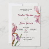 Eenvoudige moderne roos bruiloft uitnodiging (Voorkant)