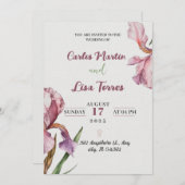 Eenvoudige moderne roos bruiloft uitnodiging (Voorkant / Achterkant)