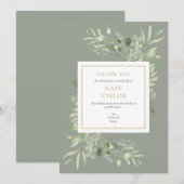 Eenvoudige Moderne Rouwherdenking Begroeiing Bedankkaart (Voorkant / Achterkant)