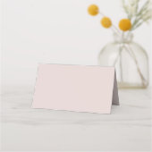 Eenvoudige Moderne Roze Beige Gouden Bruiloft Plaa Plaatskaartje (Achterkant)