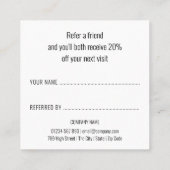 Eenvoudige moderne roze glitter aanbevelingskaartje (Achterkant)