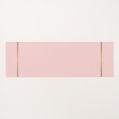 Eenvoudige moderne roze goud chique monogram strep yogamat (Achterkant (horizontaal))