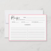 Eenvoudige, moderne, roze kaart (Voorkant)