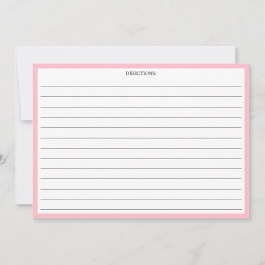 Eenvoudige, moderne, roze kaart (Achterkant)