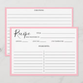 Eenvoudige, moderne, roze kaart (Voorkant / Achterkant)