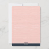 Eenvoudige, moderne, roze kerstfoto feestdagenkaart (Achterkant)